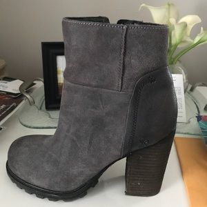 Sam Edelman grey leather boots